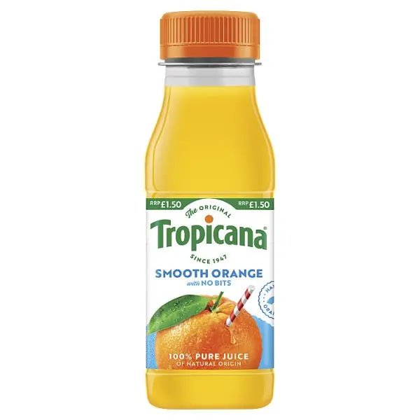 Tropicana Smooth Orange Fruit Juice 250ml (Case of 8)
