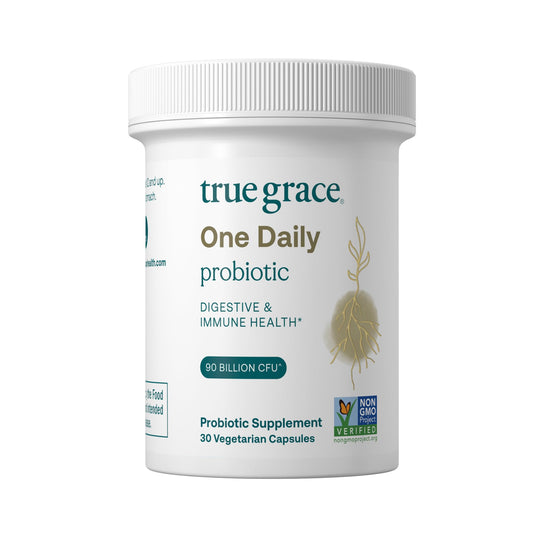 True Grace One Daily Probiotic – 30 Veg Capsules, 90B CFU, Gut & Immune Support