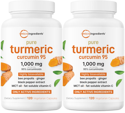 Micro Ingredients Turmeric Curcumin 1000mg | 240 Veggie Capsules | 95% Curcuminoids
