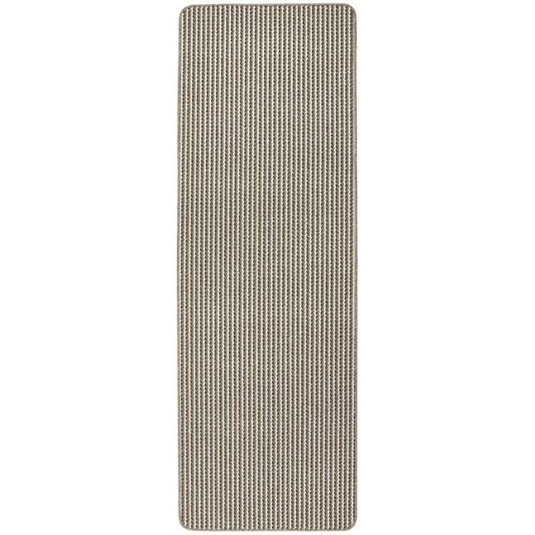 Twist Stripe Washable Mat or Runner Beige