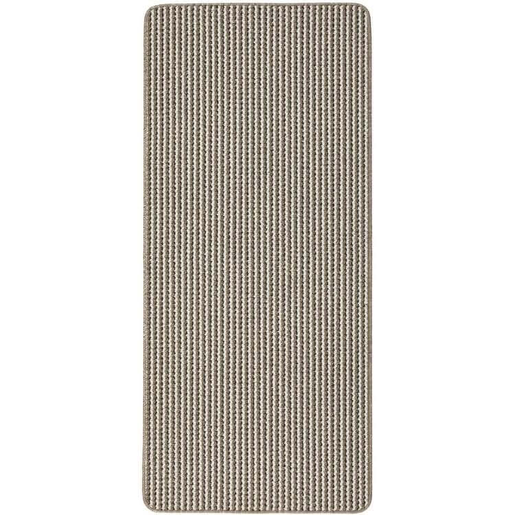 Twist Stripe Washable Mat or Runner Beige