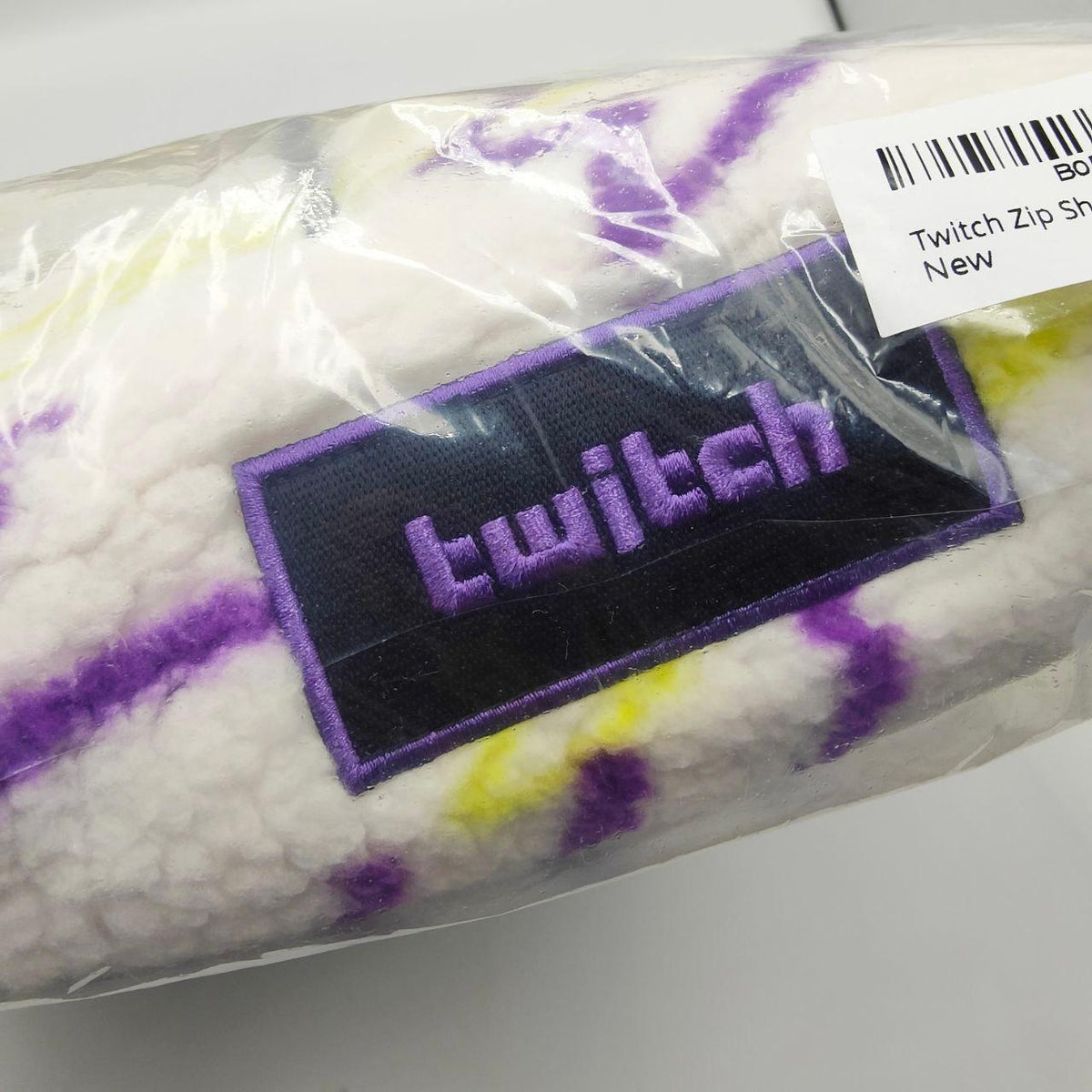 Twitch Zip Sherpa Jacket Mock Neck, Full Zip Oversized Fit with Graphic Pattern