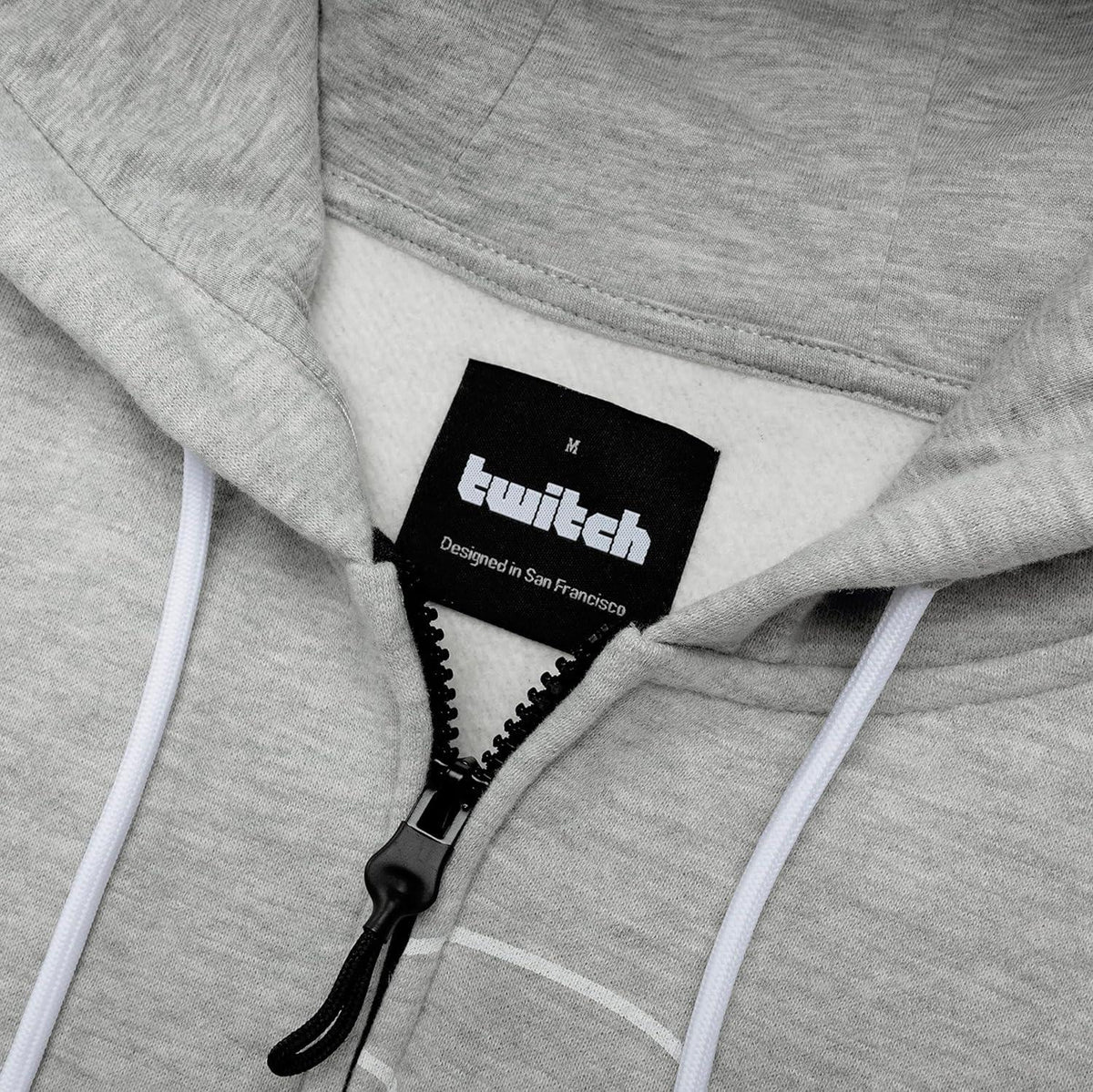 Twitch Zip Up Hoodie Gray, Full-Zip Hooded Sweatshirt, Top Hoodie