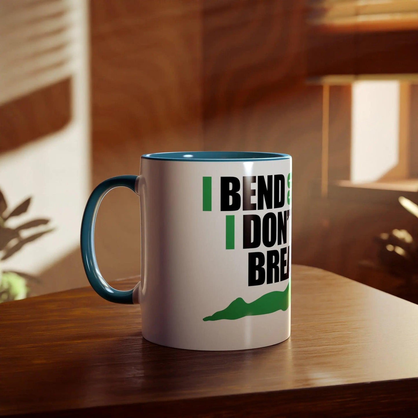 Two-Tone Coffee Mugs, 11oz - I don't break.
