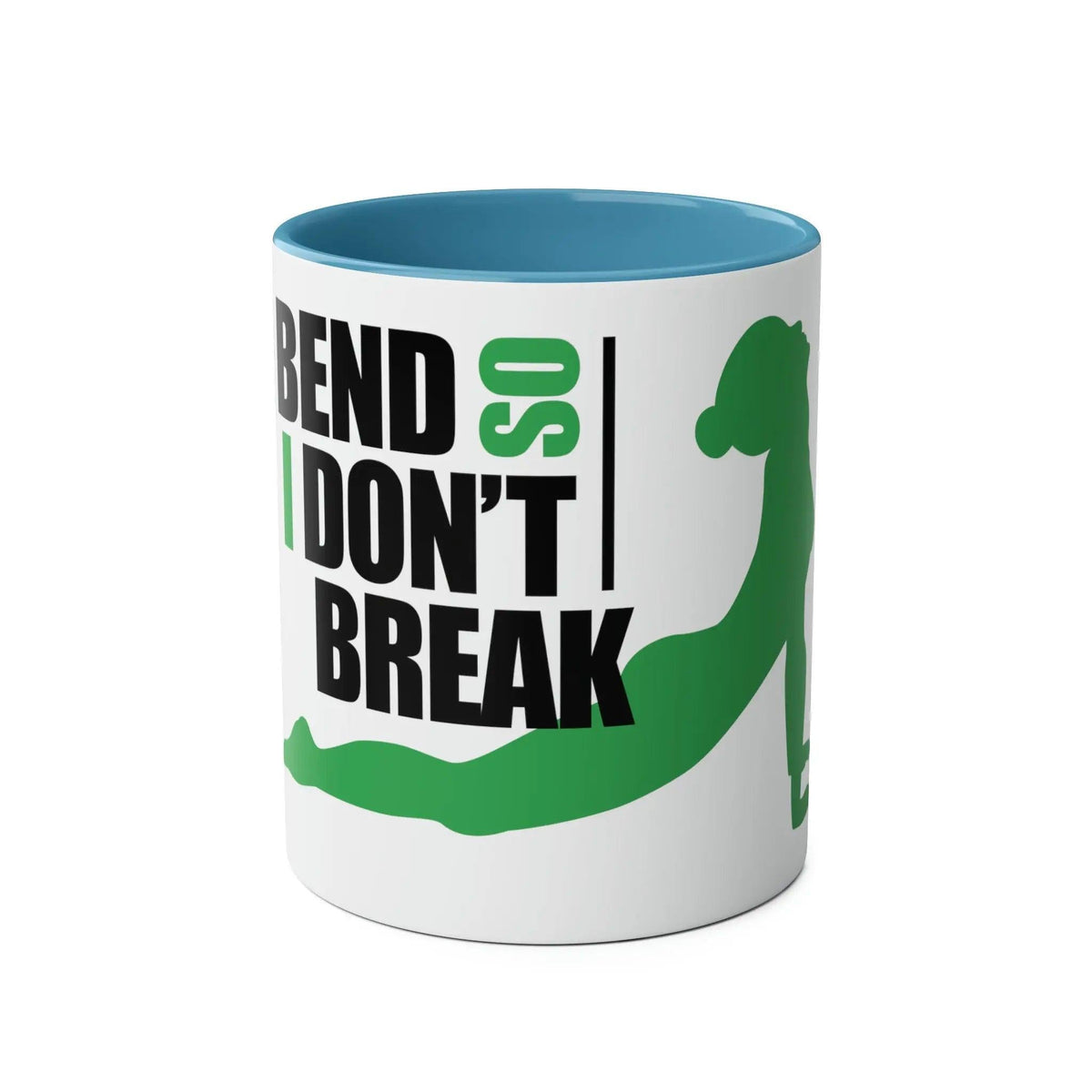 Two-Tone Coffee Mugs, 11oz - I don't break.