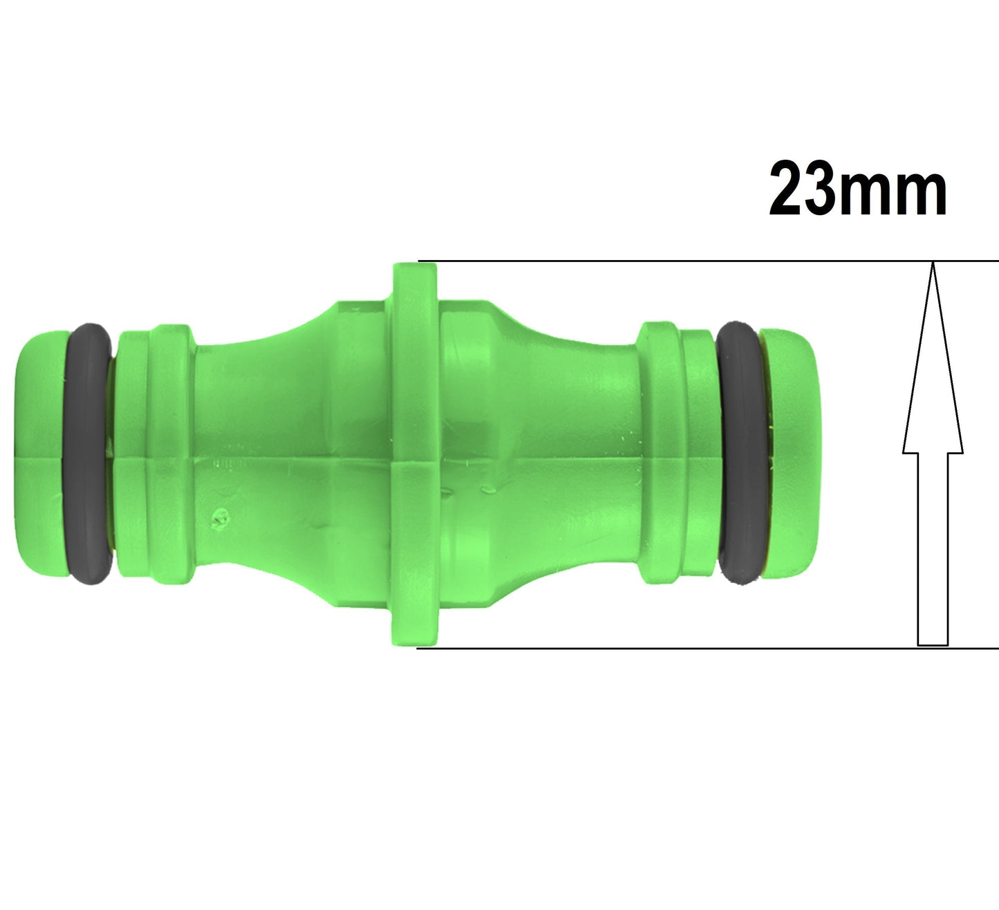 Two Way Connector Male 23mm Green Drip Irrigation Fitting DIY Workshop Accessory