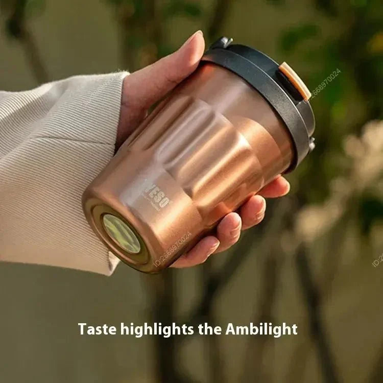 TYESO Vintage 400/500ml Coffee Mug – Portable 304 Stainless Steel Insulated Travel Cup for On-the-Go