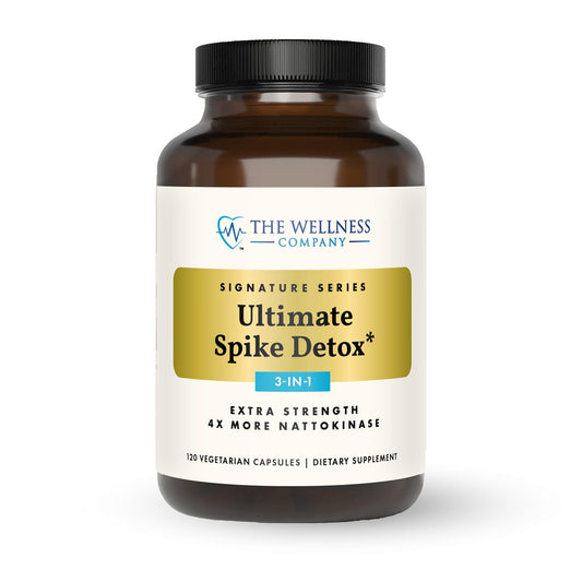 The Wellness Company Ultimate Spike Detox – 3-in-1 Nattokinase, Turmeric & Bromelain | 120ct