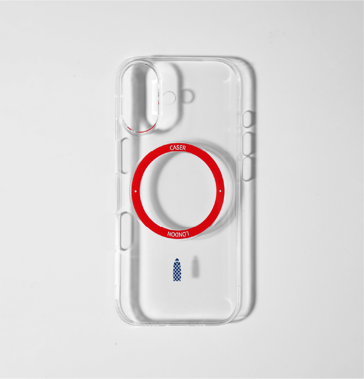 Slim Clear iPhone 17 Pro Max Case with Red MagSafe Ring - Gherkin Icon | The Iconic Slim