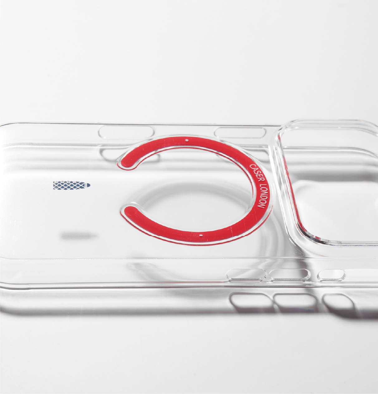 Slim Clear iPhone Air Case with Red MagSafe Ring - Gherkin Icon | The Iconic Slim
