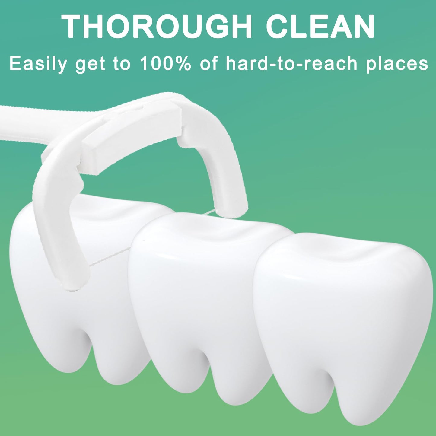 Ultraclean Flosser Refills: 130ct Heads - PFAS Free, Durable Plaque Removal
