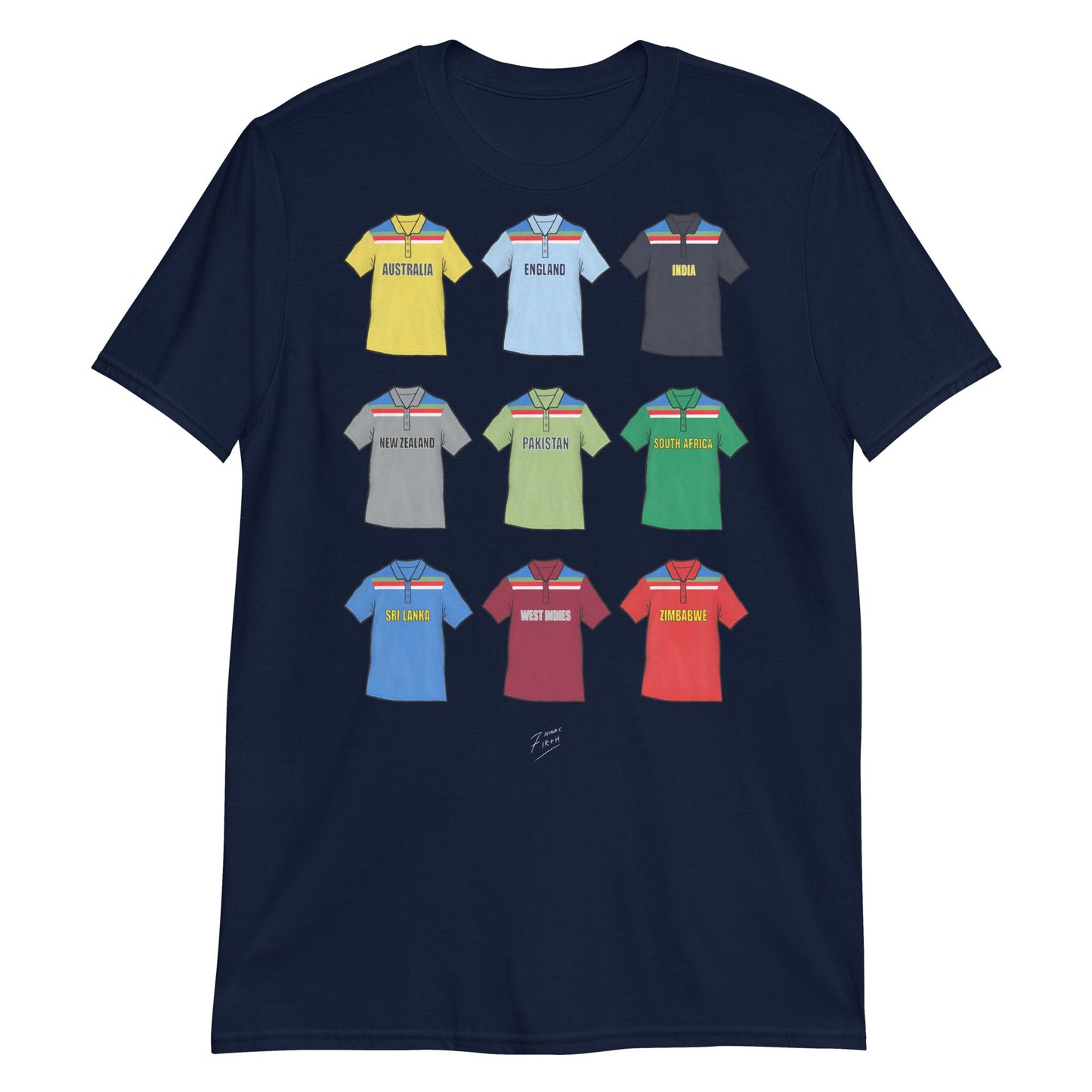 1992 Cricket World Cup Shirts Illustrated T-Shirt