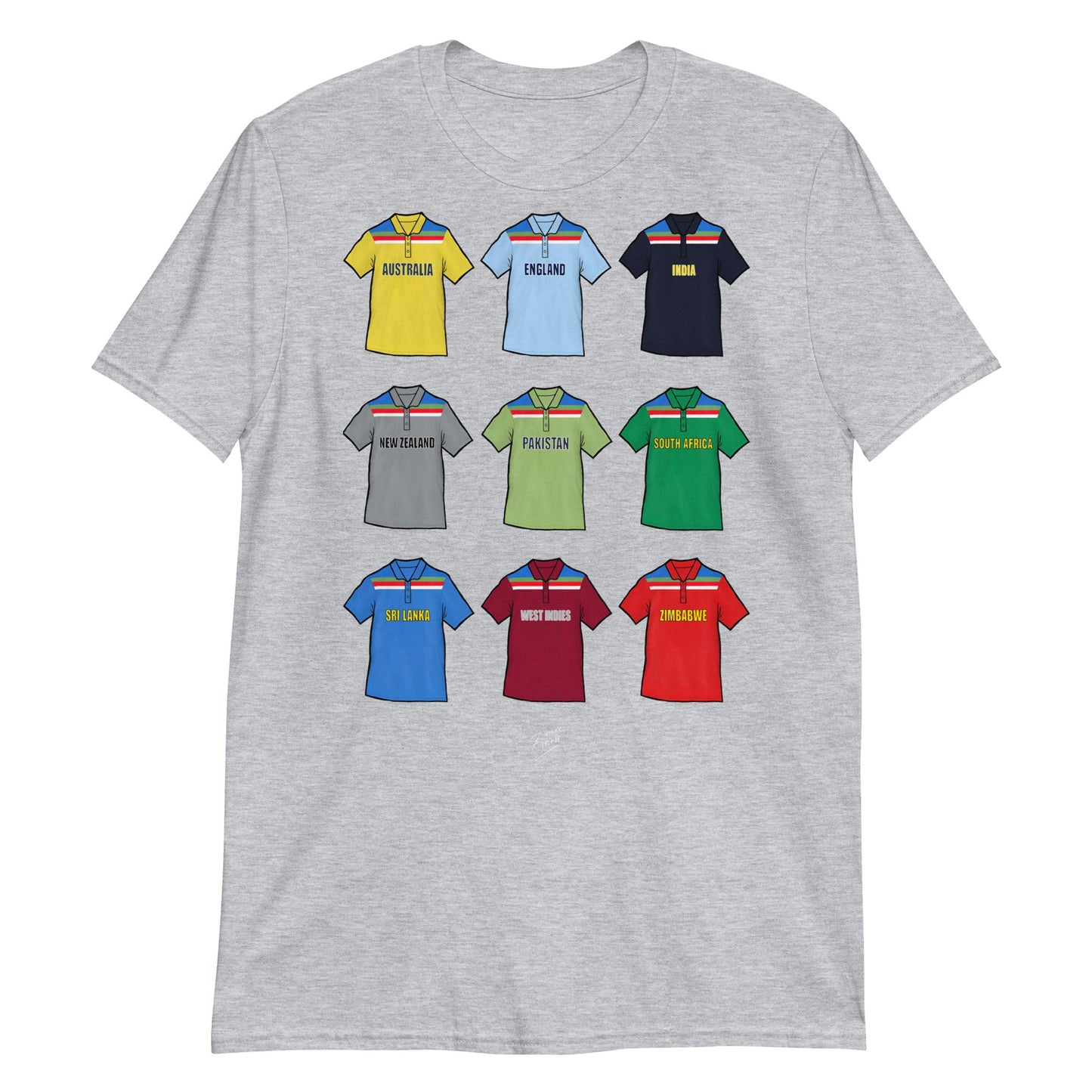 1992 Cricket World Cup Shirts Illustrated T-Shirt