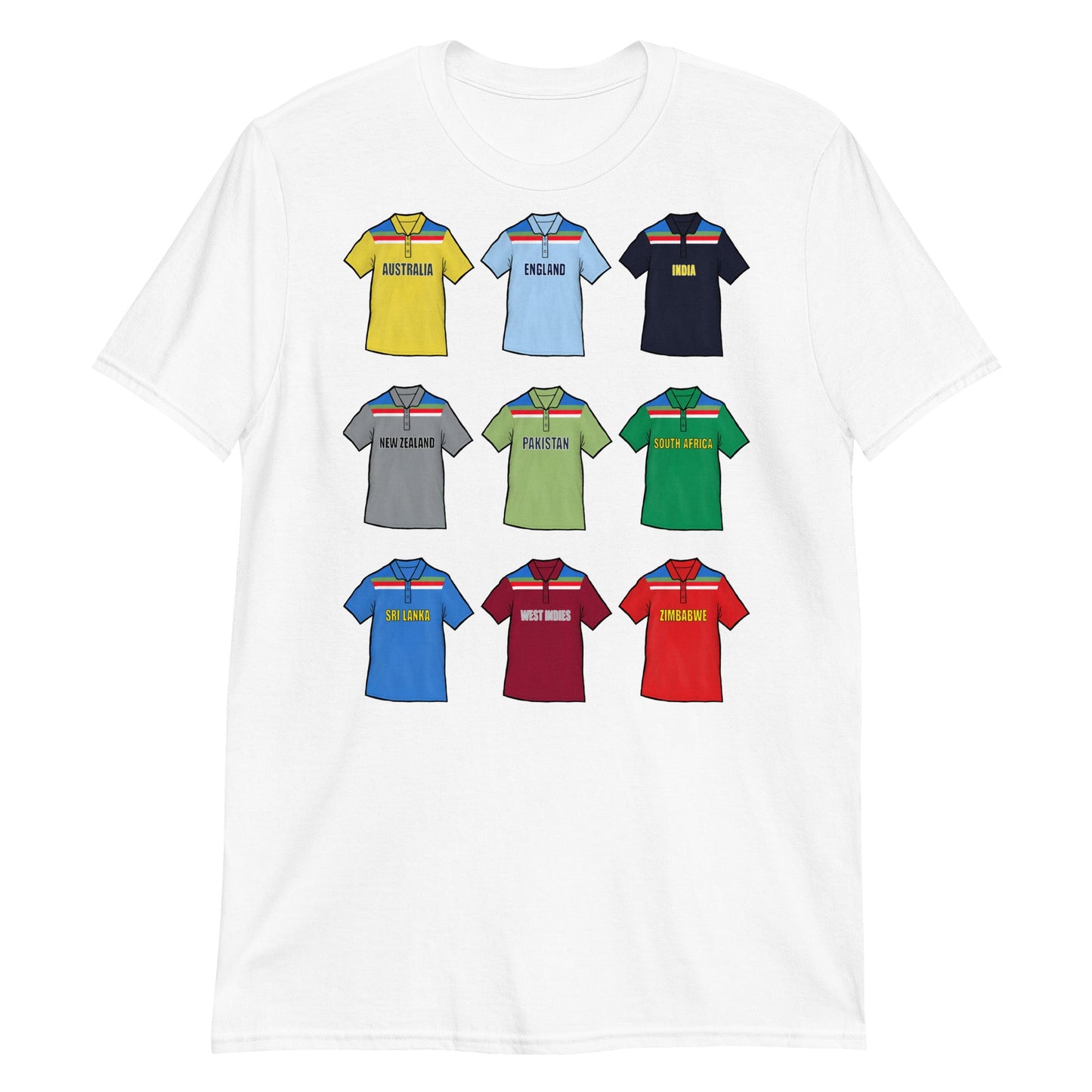 1992 Cricket World Cup Shirts Illustrated T-Shirt