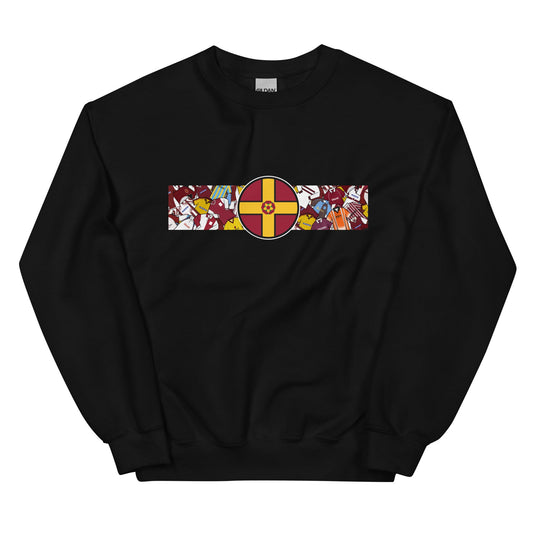 Northamptonshire Flag & Northampton Football Retro Jerseys Unisex Sweatshirt