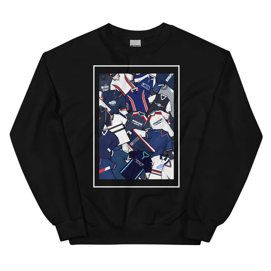 Dundee Classic Shirts Collage Retro Football Unisex Sweatshirt