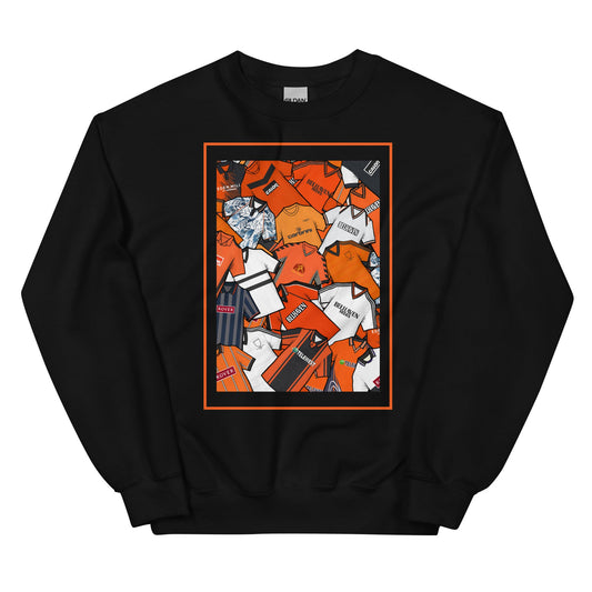 Dundee Utd Classic Shirts Collage Of Retro Football Unisex Sweatshirt