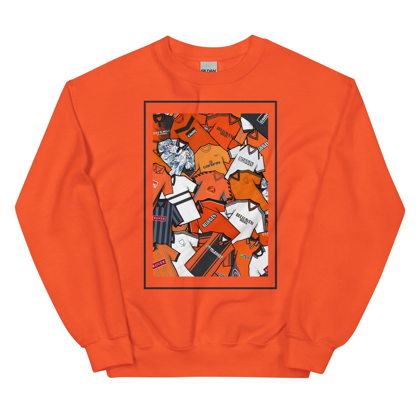 Dundee Utd Classic Shirts Collage Of Retro Football Unisex Sweatshirt