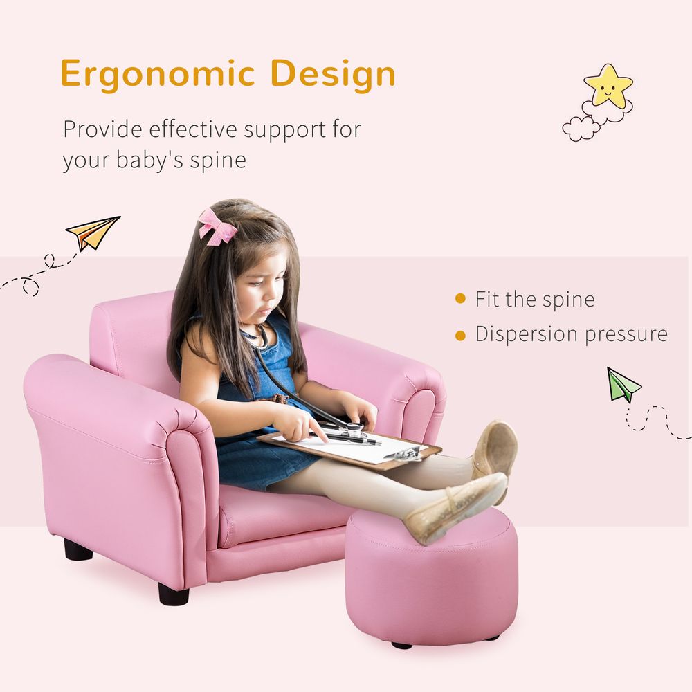 Premium Pink Kids Sofa Chair Set | Comfortable & Durable | Playroom & Bedroom Furniture