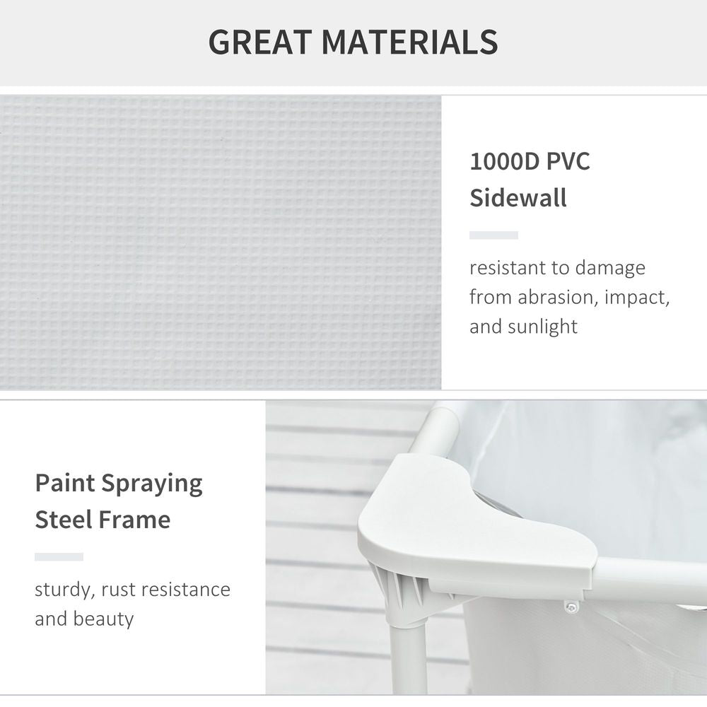 Steel Frame Pool & Filter Pump & Cartridge Rust Resistant 292 x 190 x 75cm Grey