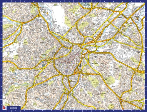 A to Z Map of Sheffield 1000 Piece Jigsaw Puzzle