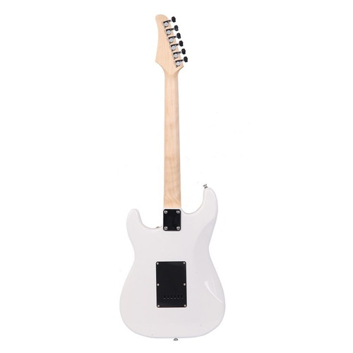 Glarry GST Stylish Electric Guitar Kit with Black Pickguard White