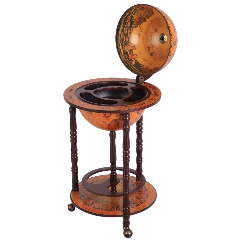 Globe Shaped Vintage Retro Style Drink Cabinet Mini Bar 36CM