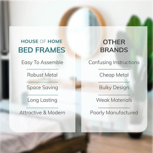 Extra Strong Single Metal Bed Frame In White - Improved