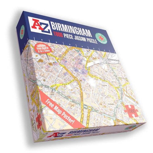 A to Z Map of Birmingham 1000 Piece Jigsaw Puzzle