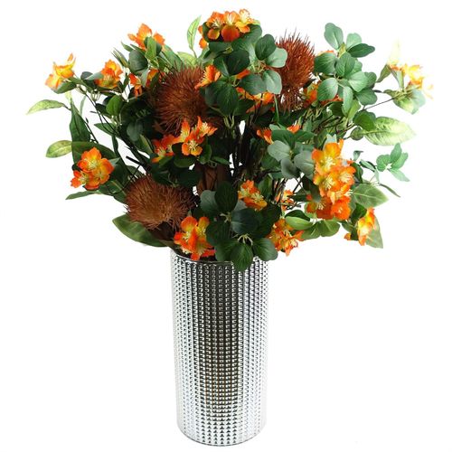 70cm Globe Thistle Yellow Ball Artificial Flower Stem