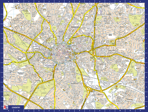 A to Z Map of Coventry 1000 Piece Jigsaw Puzzle