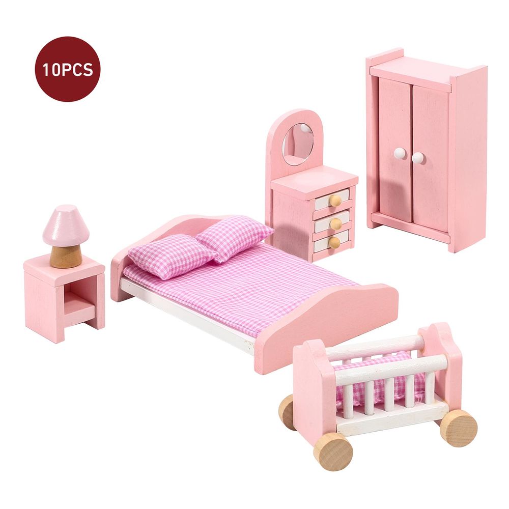 SOKA Bedroom Dollhouse Furniture Set - 6 Pieces