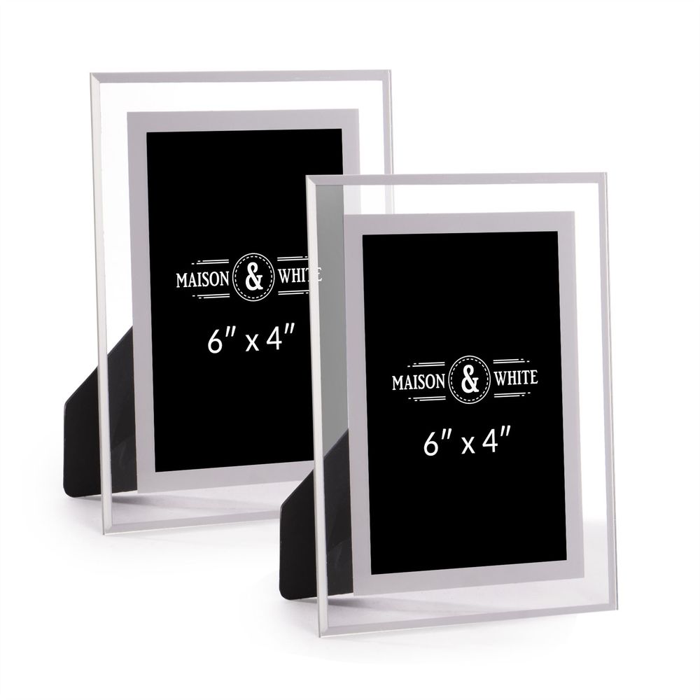 Modern Glass Photo Frames 6" x 4" - Set of 2 | Maison & White