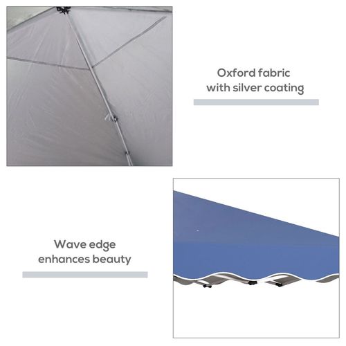 Outsunny 3x3(m) Pop Up Gazebo Marquee Tent for Garden w/ Carry Bag Blue