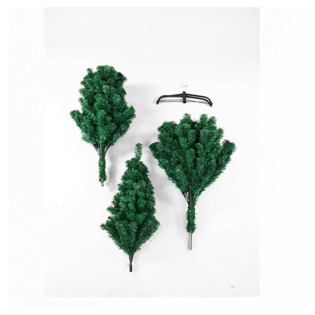7ft 1100 Branch Christmas Tree | Artificial PVC | Metal Base | Green