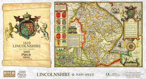 Lincolnshire Historical Map 1000 Piece Jigsaw Puzzle (1610)