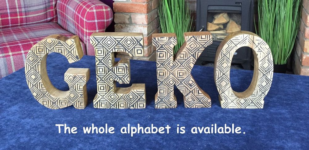 Rustic Wooden Geometric Letter J - Hand Carved, Versatile Home Decor
