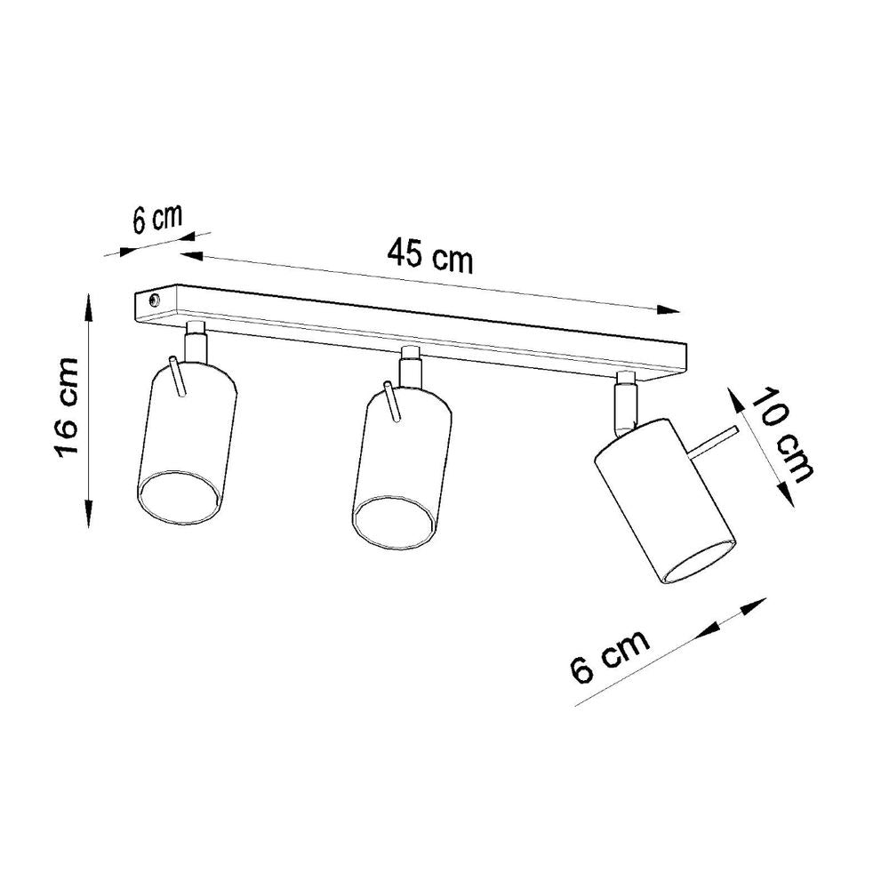 Ring Steel Chrome 3 Light Classic Ceiling Light GU10