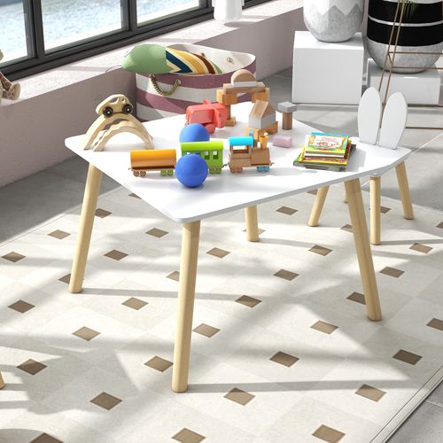 AIYAPLAY 3 Pieces Toddler Table and Chair Set for Nursery, Playroom, Classroom
