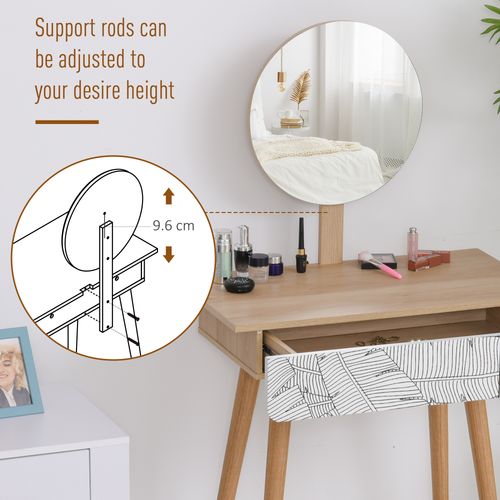 Wooden Nordic Dressing Table Brown/White