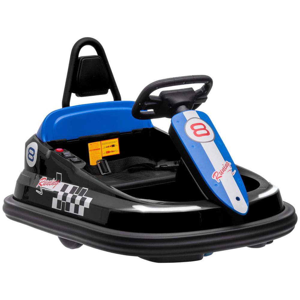 Innovative HOMCOM 6V Kids Bumper Car | 360° Rotation | 2 Speeds | Black