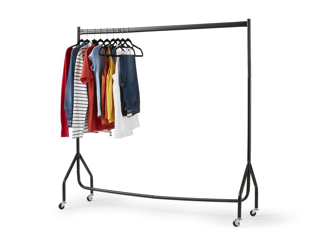 Superior Quality 4FT x 5FT Black Clothes Rail - Heavy Duty & Easy to Assemble - Extra Hanging Space