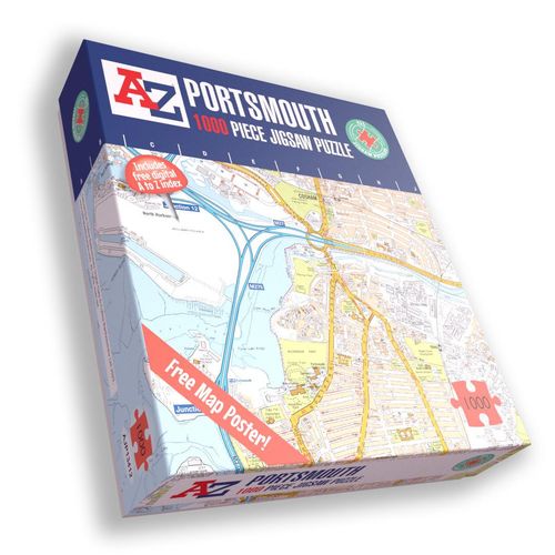 A to Z Map of Portsmouth 1000 Piece Jigsaw Puzzle