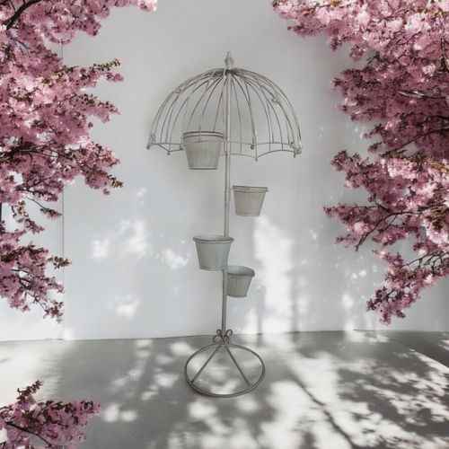 130CM CREAM METAL GARDEN PLANTER