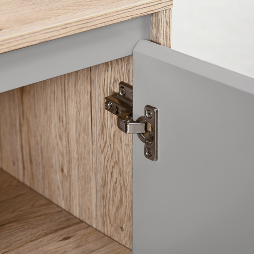 60x60cm Under-Sink Storage Cabinet w/ Adjustable Shelf 2 Doors Cabinet