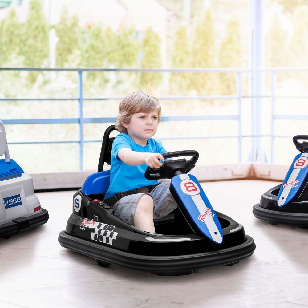 Innovative HOMCOM 6V Kids Bumper Car | 360° Rotation | 2 Speeds | Black