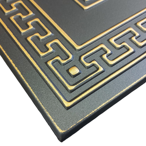 White 5 (Black&Gold): Decorative Ceiling & Wall Panels - 2m2 (21.52 sqft) - 8 Panels