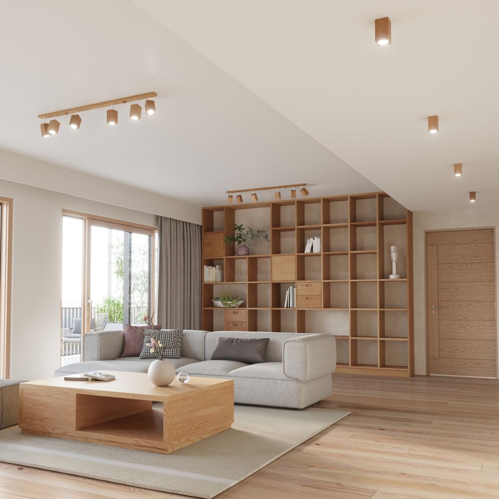 Scandinavian Design Ceiling Lamp - Wood, GU10 - High-Quality & Stylish