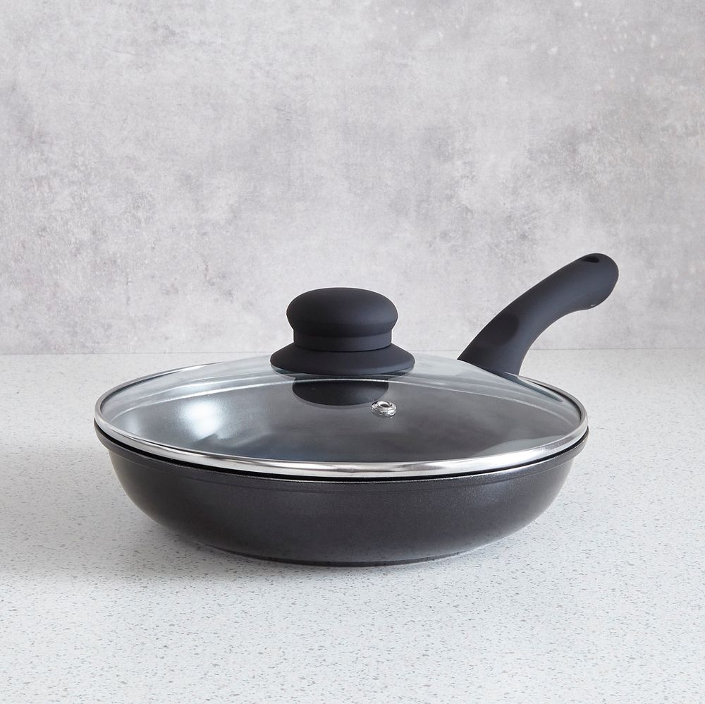 Cermalon 5pc Black Carbon Steel Cookware Set - Non-Stick, Dishwasher Safe, Induction Ready
