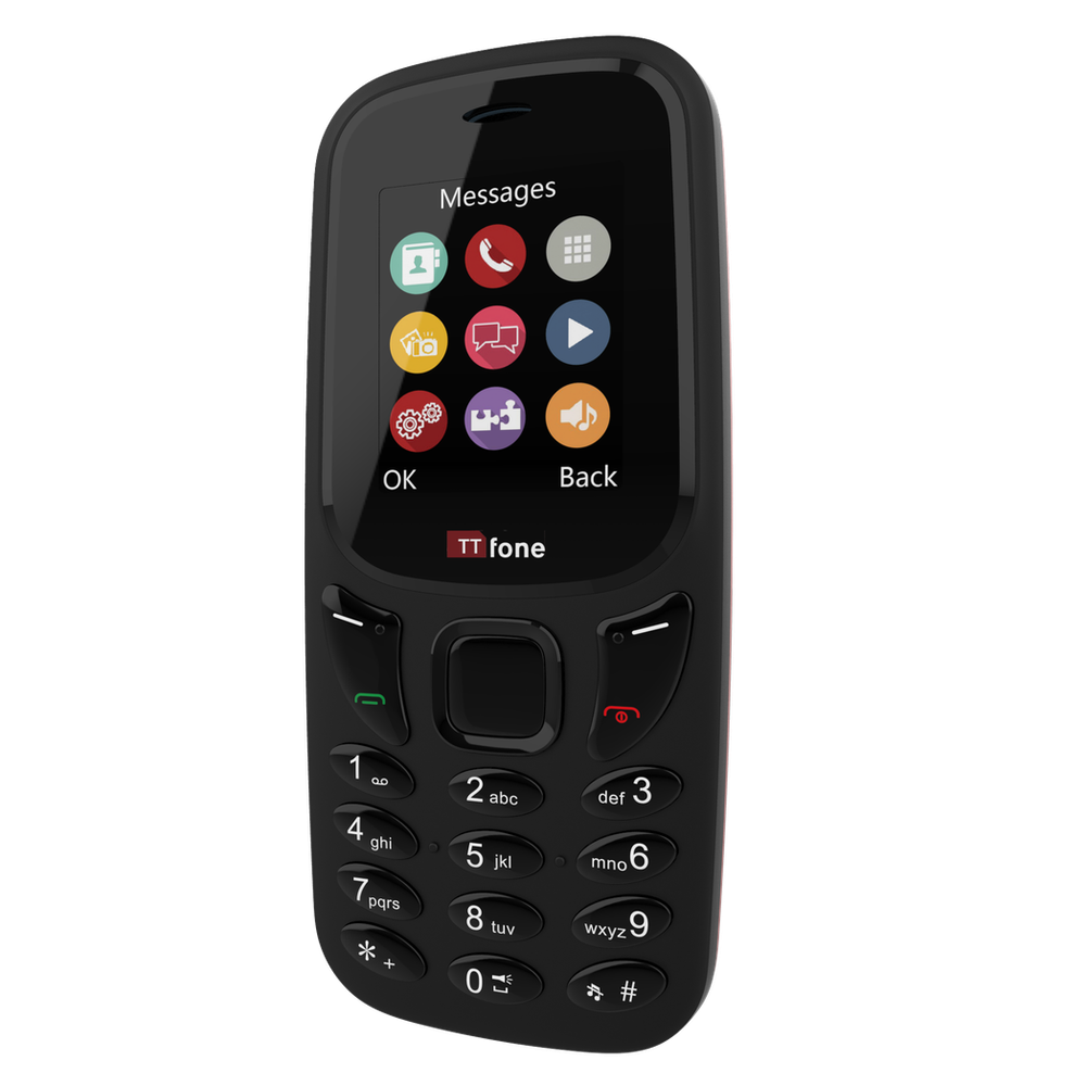 TTfone TT170 Black Dual SIM + Mains Charger, EE PAYG